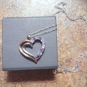 💜 Sterling silver heart pendant necklace